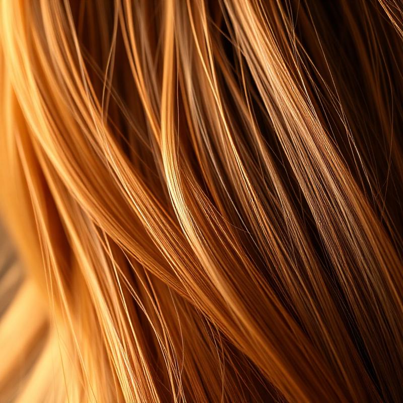 Détail cheveux brillants