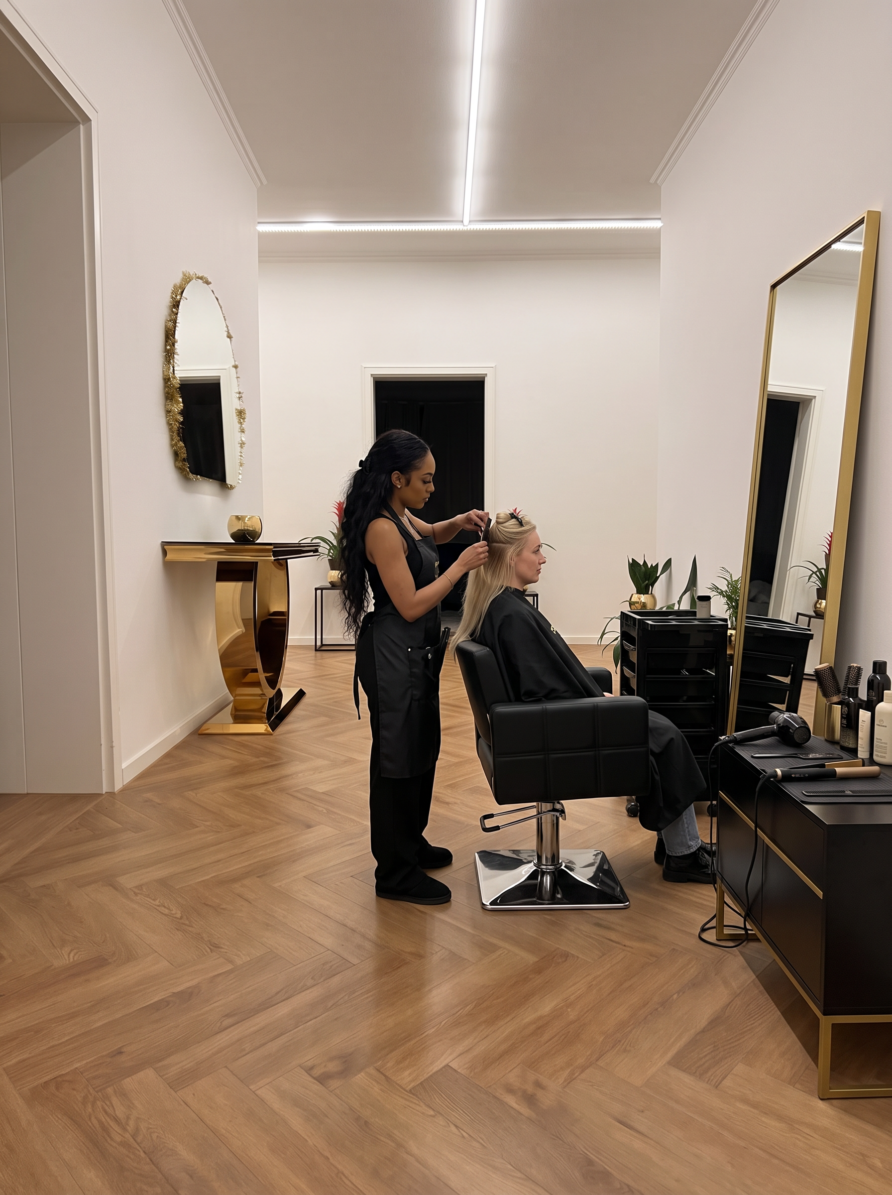 Séance de coiffure dans le studio privé de Rüttenscheid